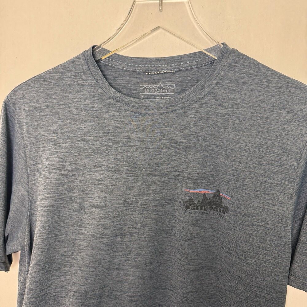 Patagonia Mens Small Capilene Cool T Shirt Daily Graphic Save Our Home Planet